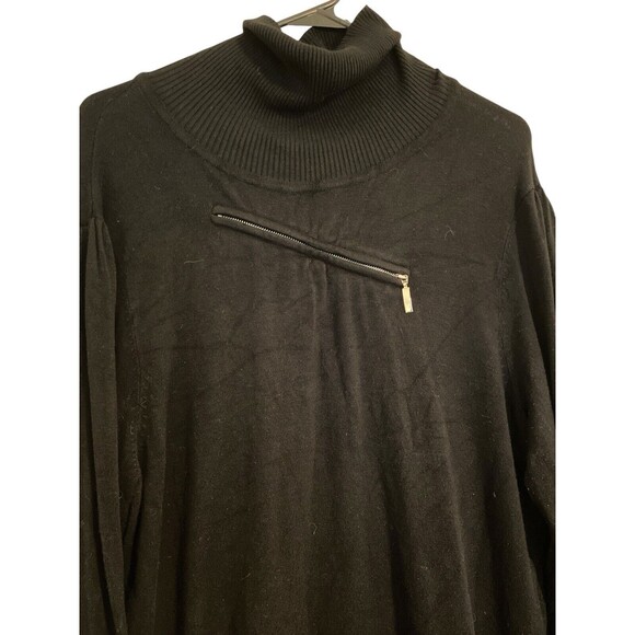 Cache Womens Turtleneck Sweater Size L Long Sleeve Preppy Office Tunic Viscose - Picture 4 of 10